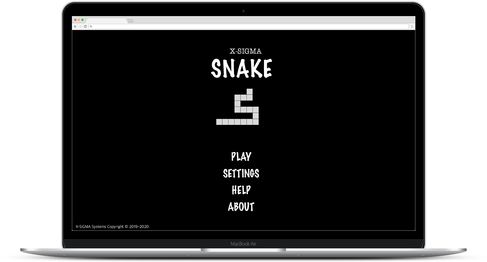 X-SiGMA Snake Main Menu